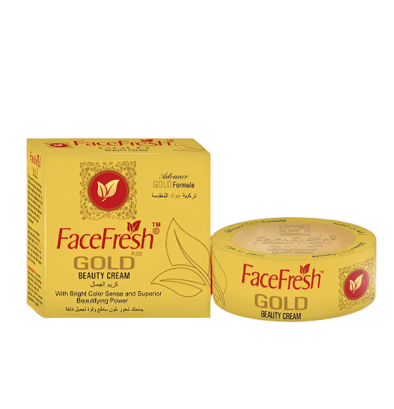 FaceFresh Gold Beauty Cream packaging on a white background