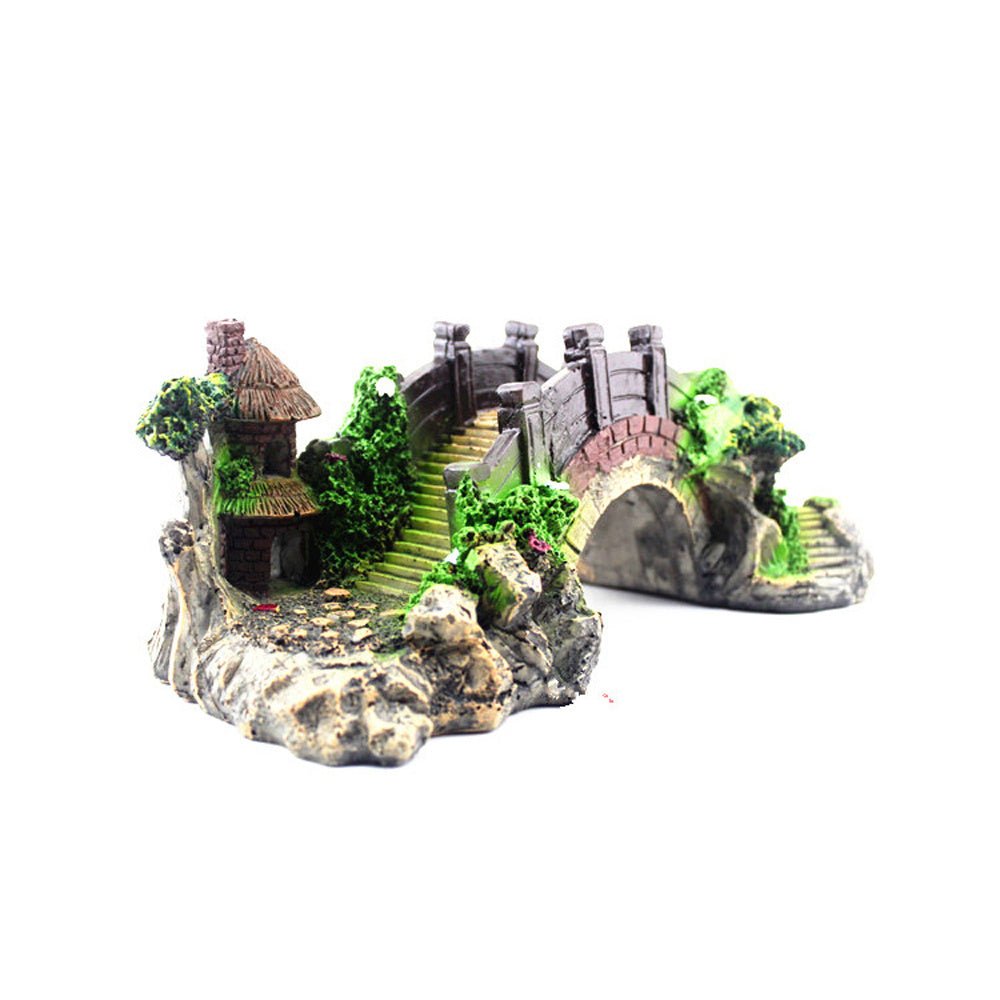 Resin Bridge Arch Bridge Black Red Bridge Fish Tank Landscaping Decoration Bridge