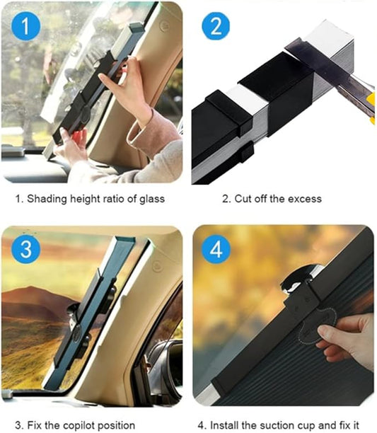 Retractable Sun Car Shade - PERSP SMS