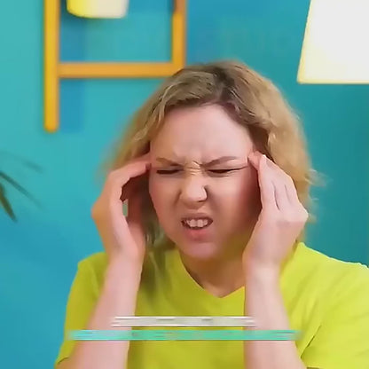 Person in a yellow shirt with a blue background