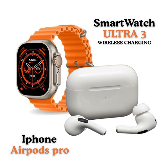 TB-300 Smartwatch Ultra 3 with AirPods – Fitness, Health & Music Combo - PERSP SMS