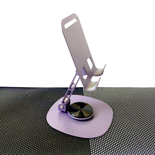 Phone holder with a suction cup on a textured surface