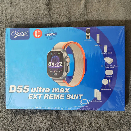 D55 Ultra Gadgets Set – Smartwatch, Earbuds & Fitness Combo for Daily Use - PERSP SMS