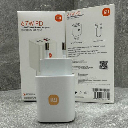 Dual Input Fast Charging Adapter (67 PD)