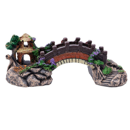 Fish Tank Aquarium Landscape Rockery Fake Bridge Landscaping Decoration