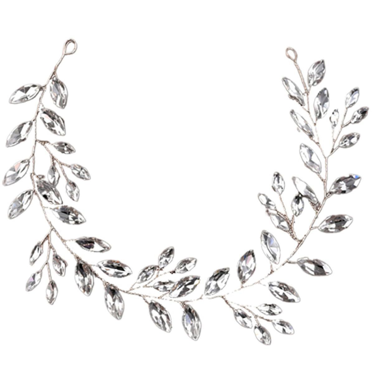 Silver leaf-shaped earrings on a white background