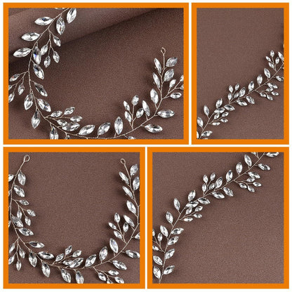 Silver leaf-shaped jewelry piece on a brown background