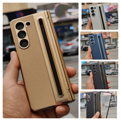 Collage of a phone case held by a hand with different color options.