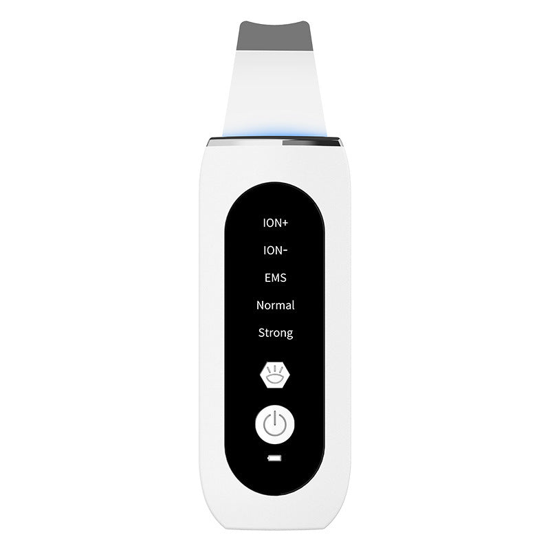 White electronic device with control panel on a white background